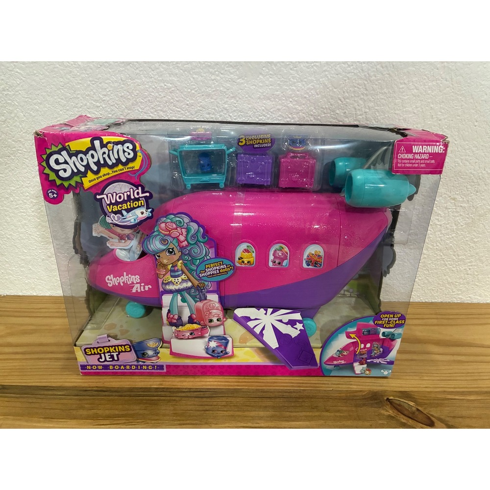 Shopkins World Vacation Shopkins Jet Playset with 3 Exclusive Shopkins Figures